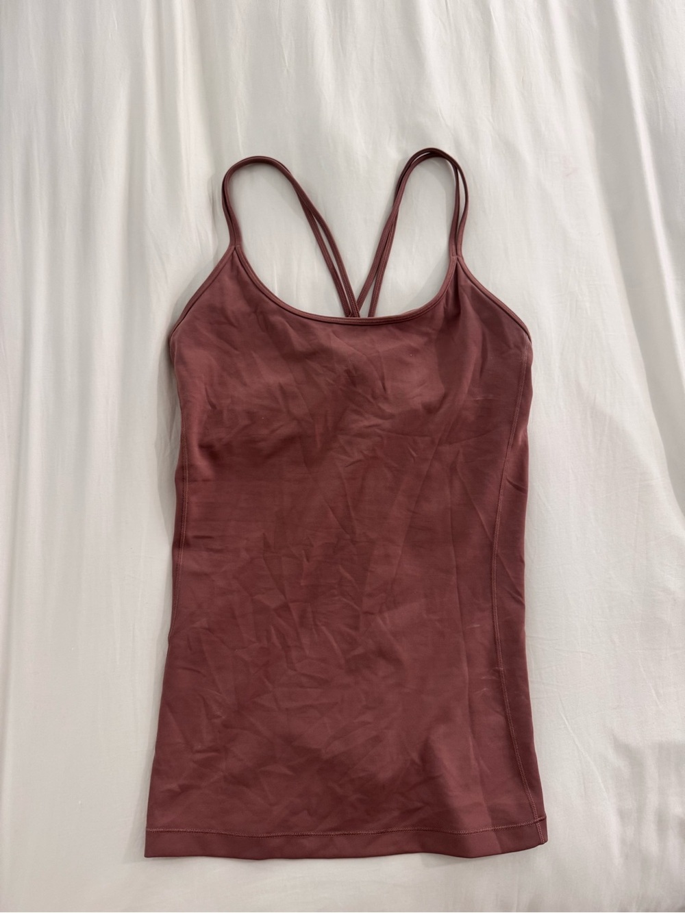 lululemon athletica strap back workout tank in dusty rose